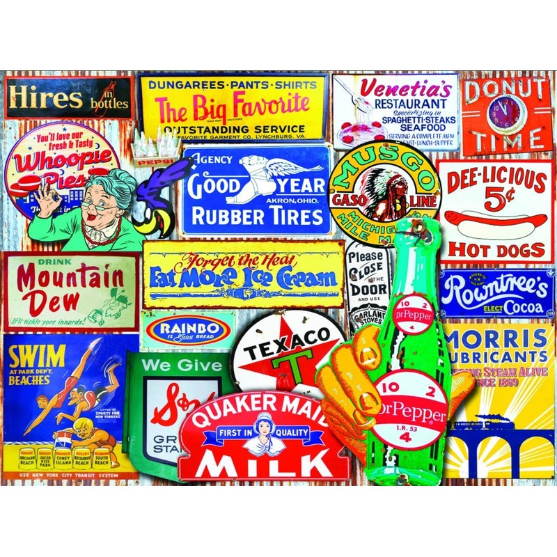 White Mountain Puzzles Classic Signs, 500 Piece Jigsaw Puzzle