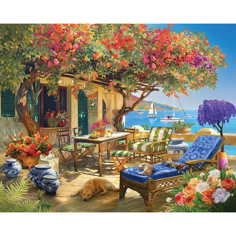 White Mountain Puzzles - Coastal Paradise - 1000 Piece Jigsaw Puzzle
