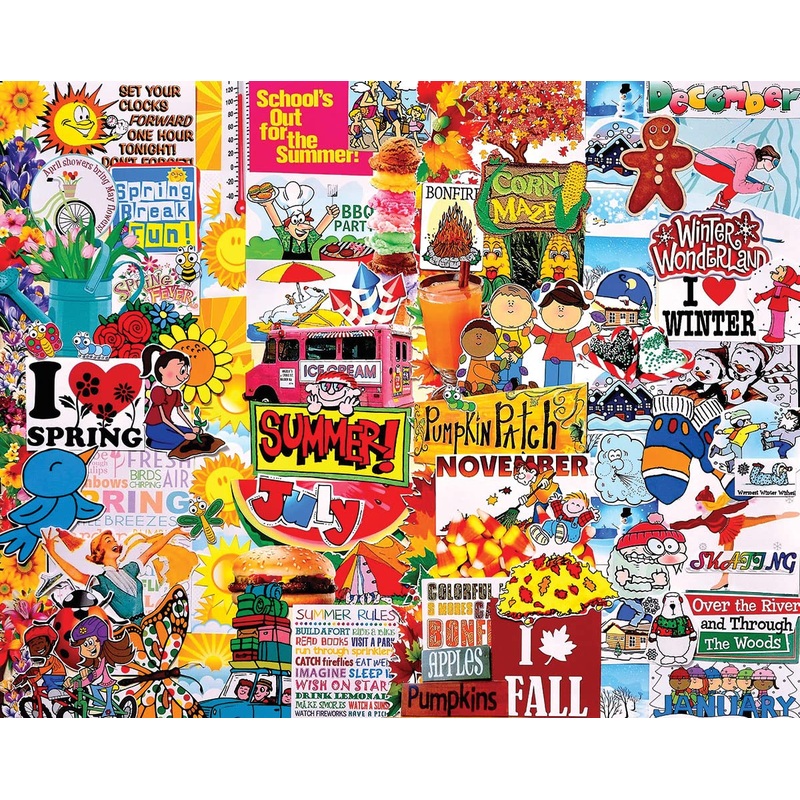 White Mountain Puzzles I Love Seasons, 1000 Piece Jigsaw Puzzle