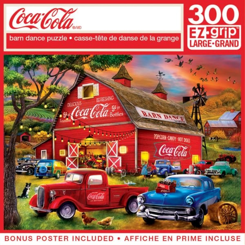 Masterpieces 32259: Coca-Cola - Barn Dance 300Pc Ezgrip Puzzle