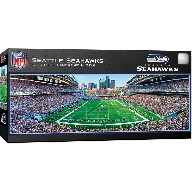 Masterpieces Nfl Seattle Seahawks Stadium Panoramic Jigsaw Puzzle, 1000 Pieces - 13' X 39' (91431)