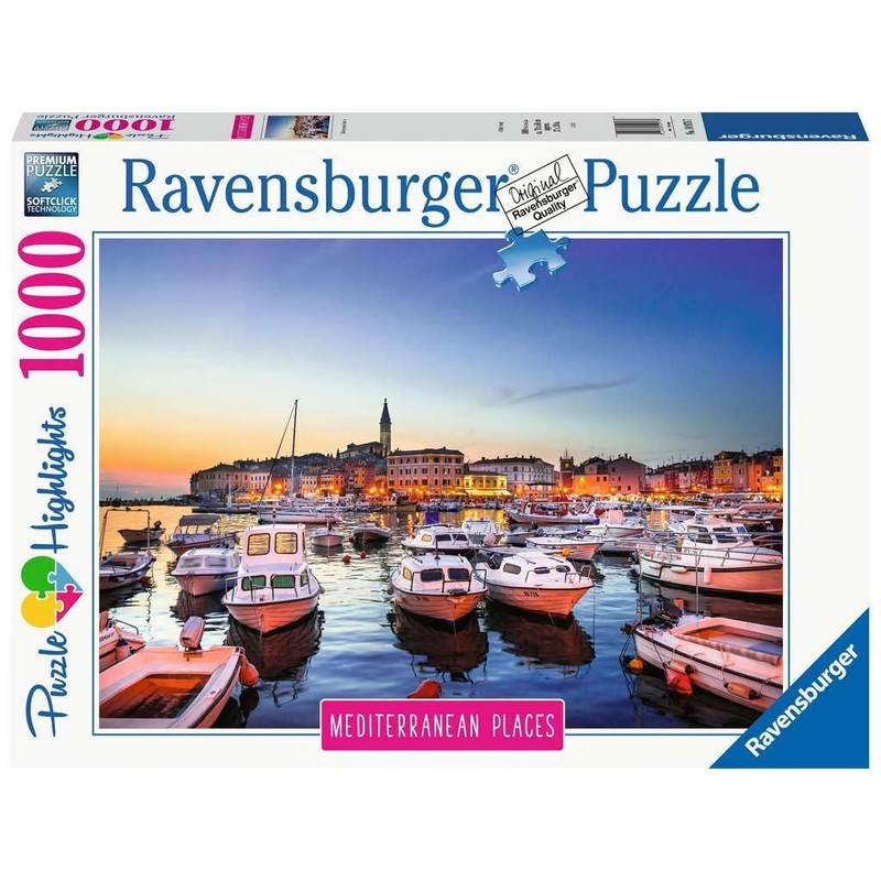 Ravensburger 14979 Mediterranean Collection Rovinj Harbour, Croatia Jigsaw Puzzle 1000 Piece For Adults & For Kids Age 12 And Up