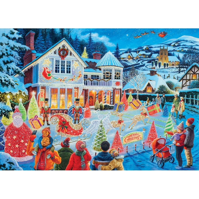 Ravensburger 16849 The Christmas House 1000 Piece Piece Jigsaw Puzzle For Adults - Every Piece Is Unique, Softclick Technology Means Pieces Fit Together Perfectly