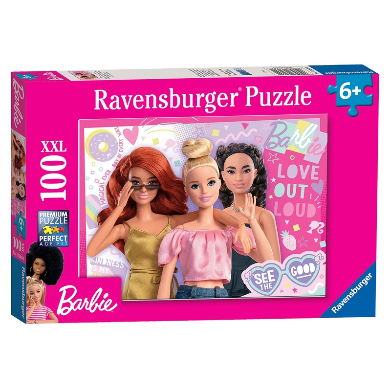 Ravensburger Barbie 100 Piece Jigsaw Puzzles For Kids Age 6 Years Up - Extra Large Pieces