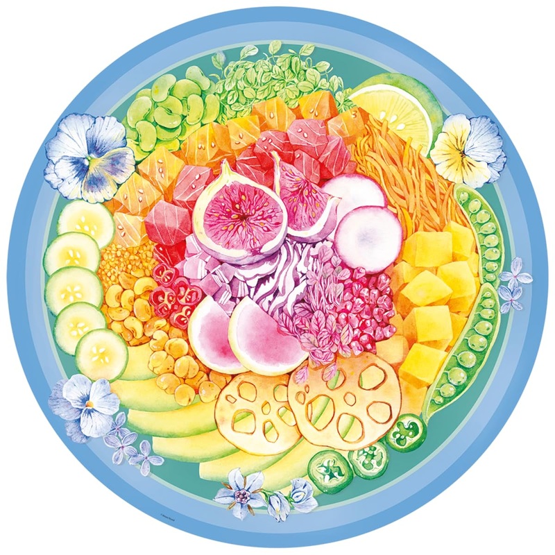 Ravensburger Circle Of Colors: Poke Bowl 500 Piece Round Jigsaw Puzzle | Unique Softclick Technology | Perfect For Adults And Kids | Fsc Certified