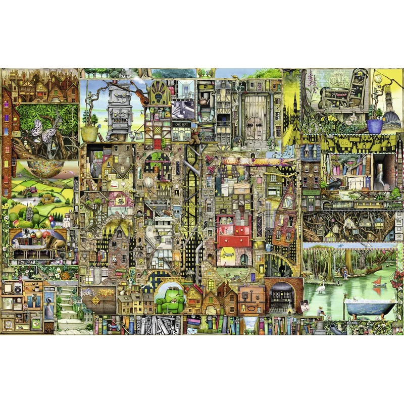 Ravensburger Colin Thompson: Bizarre Town 5000 Piece Jigsaw Puzzle For Adults | Premium Quality With Unique Piece Design | Anti-Glare Surface | Ideal For Group Activity | Fsc-Certified Materials