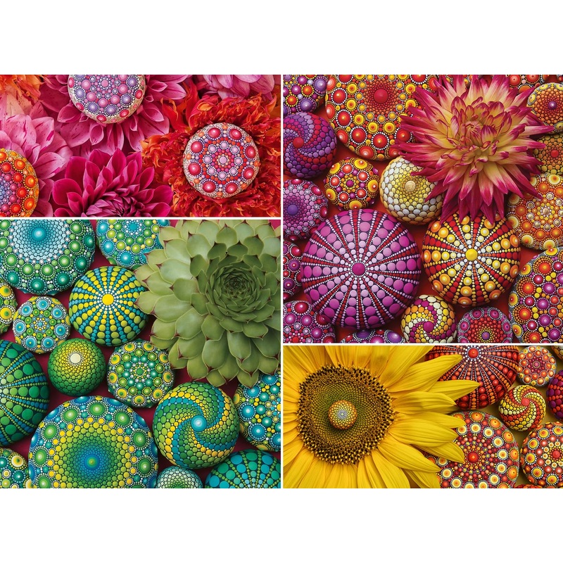 Ravensburger Color Your World Series: Mandala Blooms 500 Piece Jigsaw Puzzle For Adults - 80688 - Handcrafted Tooling, Made In Germany, Every Piece Fits Together Perfectly