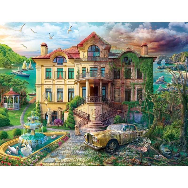 Ravensburger Cove Manor Echoes - 2000 Piece Jigsaw Puzzle | Unique And Perfectly Fitting Pieces | Vibrant, Glare-Free Design | Durable Custom Materials | Ideal For Advanced Puzzlers