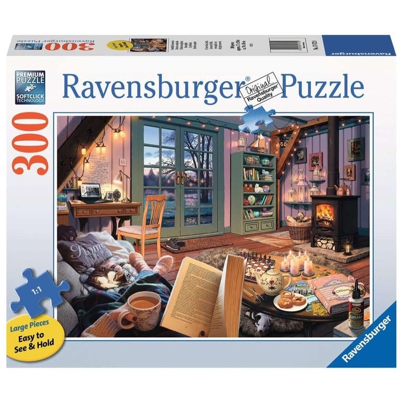Ravensburger Cozy Retreat 300 Piece Large Format Jigsaw Puzzle For Adults - 17472 - Every Piece Is Unique, Softclick Technology Means Pieces Fit Together Perfectly