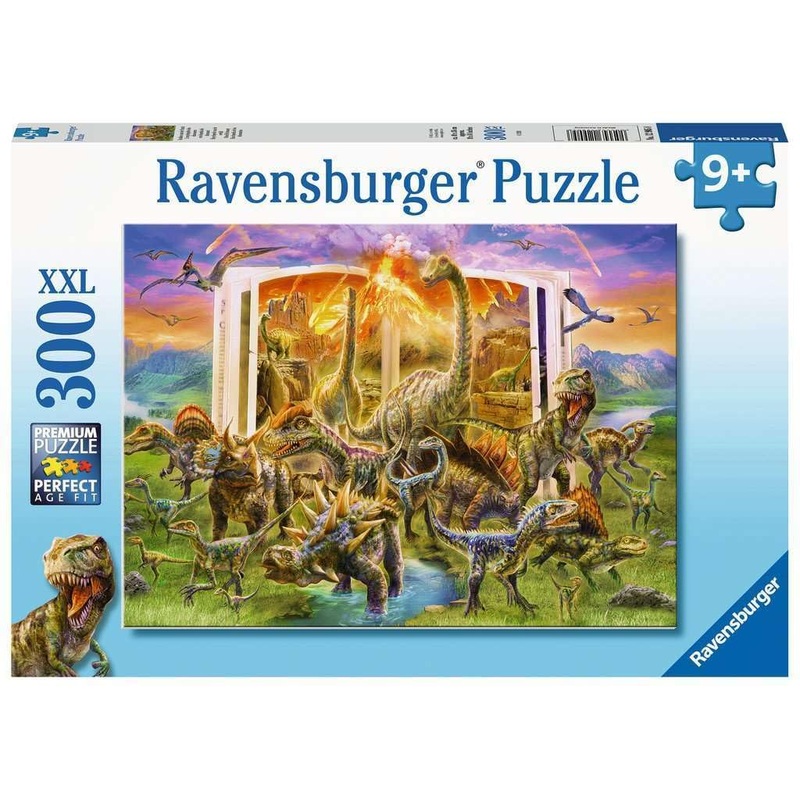Ravensburger Dino Dictionary 300 Piece Xxl Jigsaw Puzzle For Kids - 12905 - Every Piece Is Unique, Pieces Fit Together Perfectly