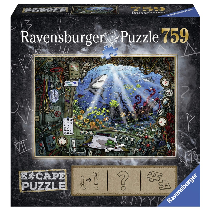 Ravensburger Escape Puzzle Submarine - 759 Piece Jigsaw Fun For Kids And Adults 12+ | Unique Escape Room Experience | Precision Fit Pieces For Puzzle Lovers