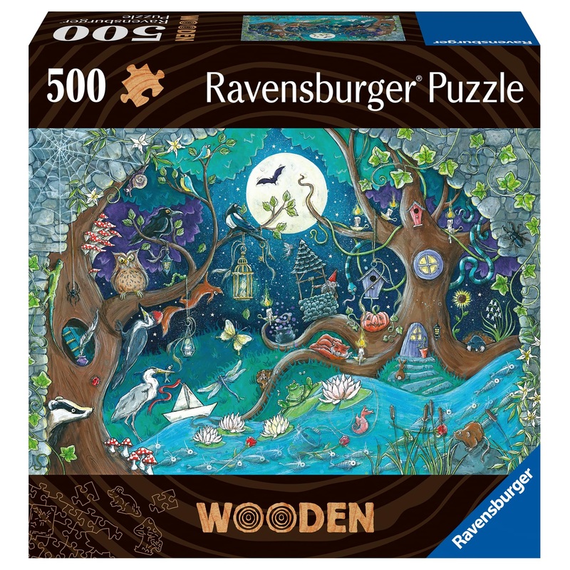 Ravensburger Fantasy Forest - 500-Piece Vibrant Wooden Jigsaw Puzzle | Stress-Reducing Fun | Eco-Friendly Materials | Certified By The Forest Stewardship Council