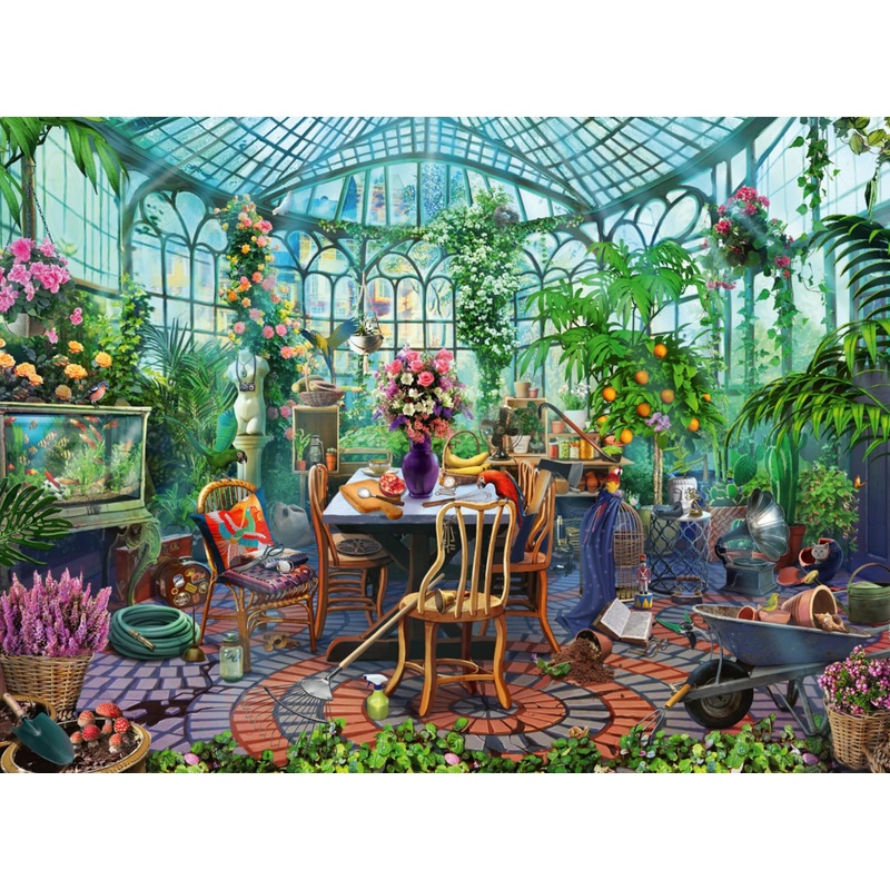 Ravensburger Greenhouse Mornings 500 Piece Jigsaw Puzzle For Adults - 12000207 - Handcrafted Tooling, Made In Germany, Every Piece Fits Together Perfectly
