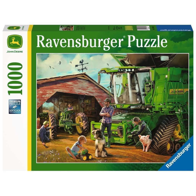 Ravensburger John Deere Then & Now 1000 Piece Jigsaw Puzzle For Adults - 16839 - Every Piece Is Unique, Softclick Technology Means Pieces Fit Together