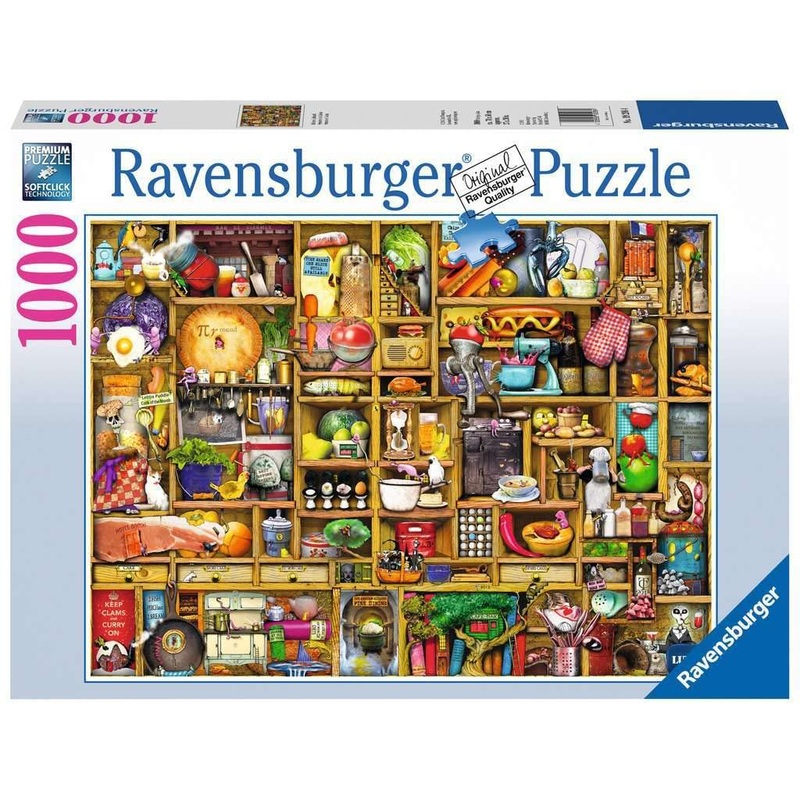 Ravensburger Kitchen Cupboard Jigsaw Puzzle | 1000 Unique Pieces | Anti-Glare Surface | Ideal For Adults & Kids | Certified Sustainable Materials