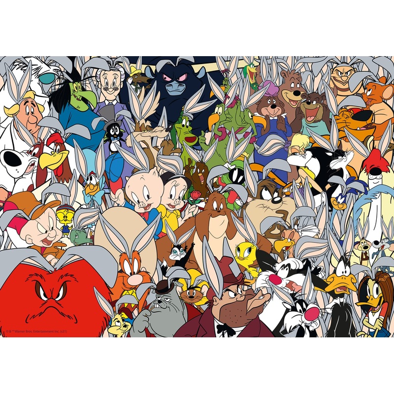 Ravensburger Looney Tunes Challenge 1000 Piece Jigsaw Puzzle | Unique Softclick Technology | Vibrant, Glare-Free Pieces | Fsc Certified Materials
