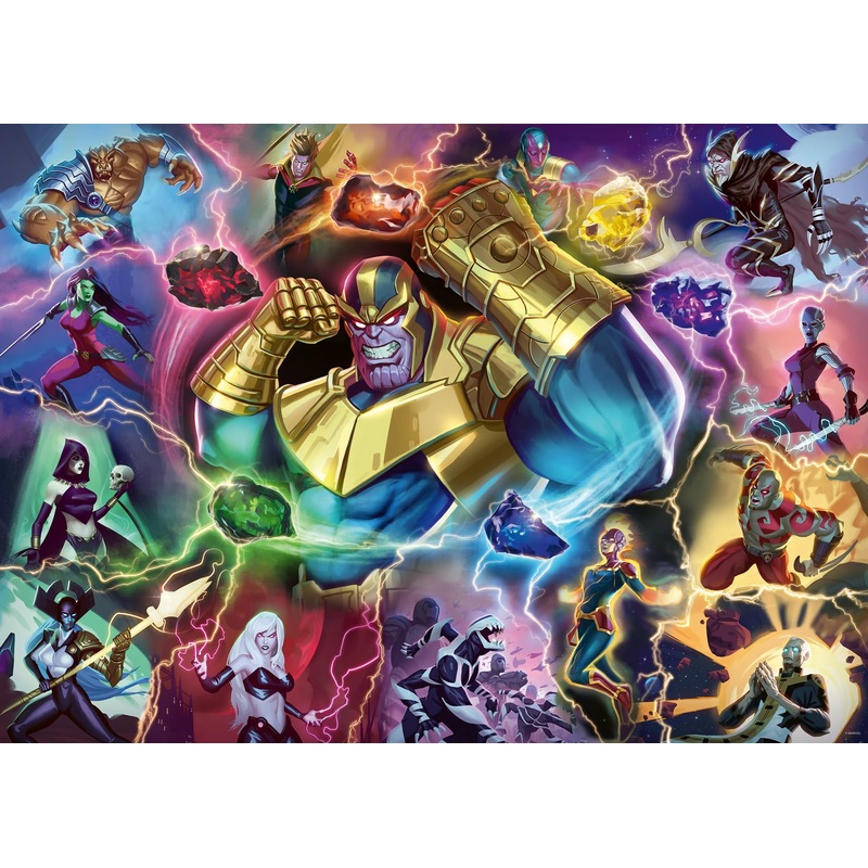 Ravensburger Marvel Villainous: Thanos 1000 Piece Jigsaw Puzzle For Adults - 16904 - Every Piece Is Unique, Softclick Technology Means Pieces Fit Together Perfectly