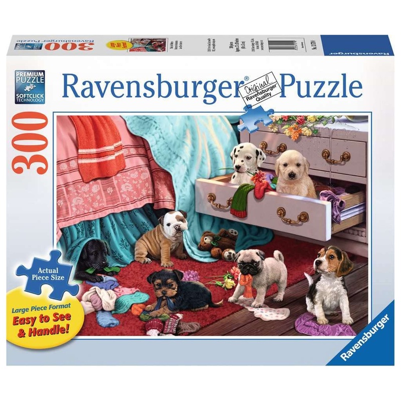 Ravensburger Mischief Makers Large Format 300 Piece Jigsaw Puzzle | Premium Quality | Unique Piece Shape | Fun Group Activity | Perfect For Adults And Kids