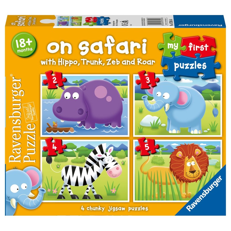 Ravensburger My First Puzzle: On Safari (2: 3: 4 & 5 Piece) Jigsaw Puzzle For Kids - Every Piece Is Unique, Pieces Fit Together Perfectly