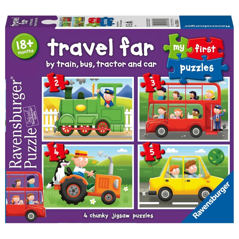 Ravensburger My First Puzzle: Travel Far (2: 3: 4 & 5 Piece) Jigsaw Puzzle For Kids - Every Piece Is Unique, Pieces Fit Together Perfectly