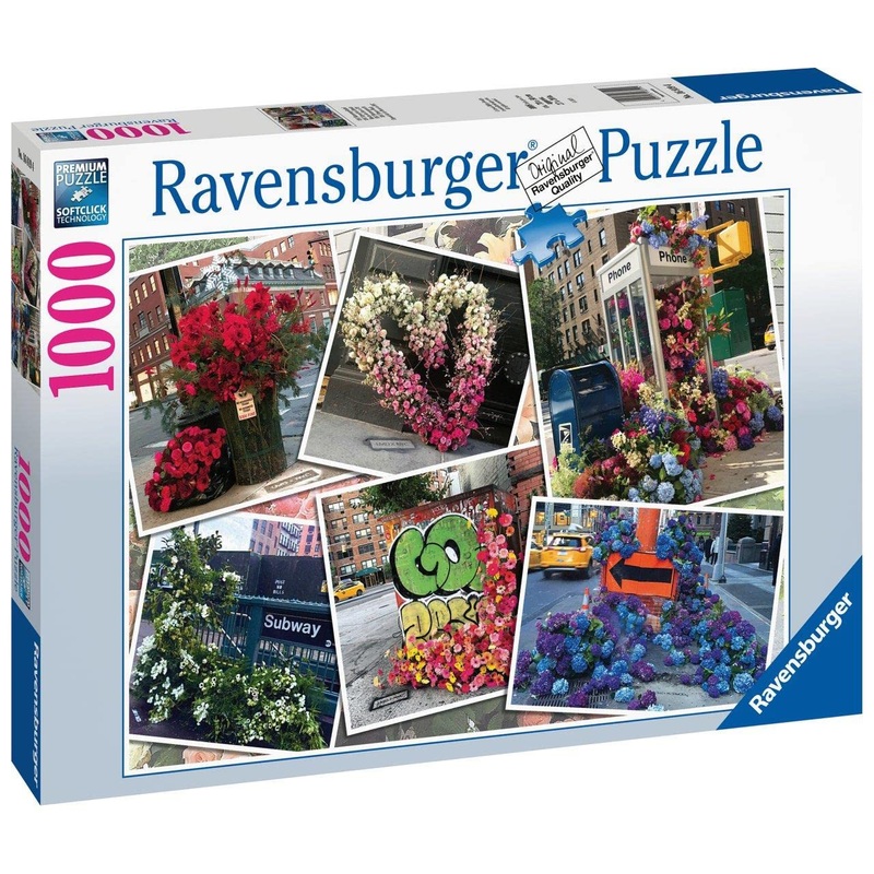 Ravensburger Nyc Flower Flash 1000 Piece Jigsaw Puzzle For Adults - 16819 - Every Piece Is Unique, Softclick Technology Means Pieces Fit Together Perfectly