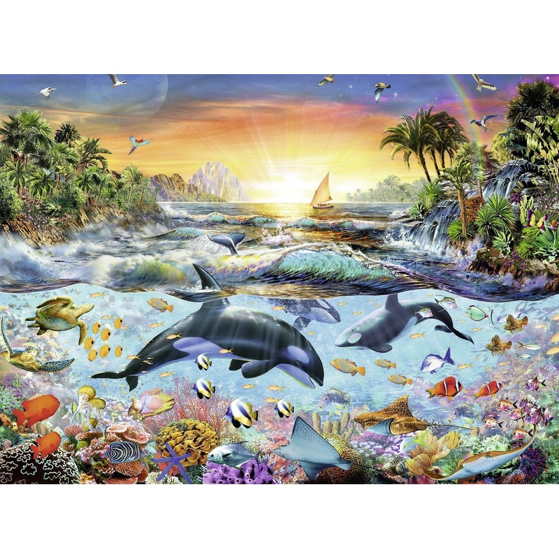 Ravensburger Orca Paradise - 200 Piece Kid'S Jigsaw Puzzle | Unique Piece Design | Anti-Glare Surface | Fsc Certified Materials | Ideal For Developing Concentration And Creativity