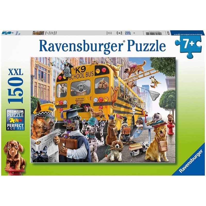 Ravensburger Pet School Pals 150-Piece Puzzle | Unique Kid-Friendly Design Construction | Perfect Family Fun | Enhances Creativity And Concentration