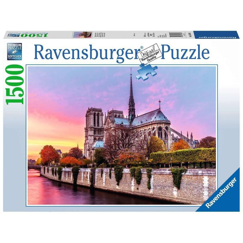 Ravensburger Picturesque Notre Dame 1500 Piece Jigsaw Puzzle For Adults - 16345 - Every Piece Is Unique, Softclick Technology Means Pieces Fit Together Perfectly