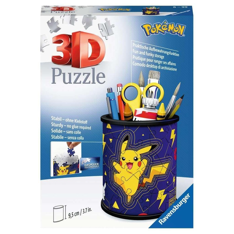 Ravensburger Pokemon Gifts - 3D Jigsaw Puzzle For Kids Age 6 Years Up - 54 Pieces - Pencil Pot - No Glue Required