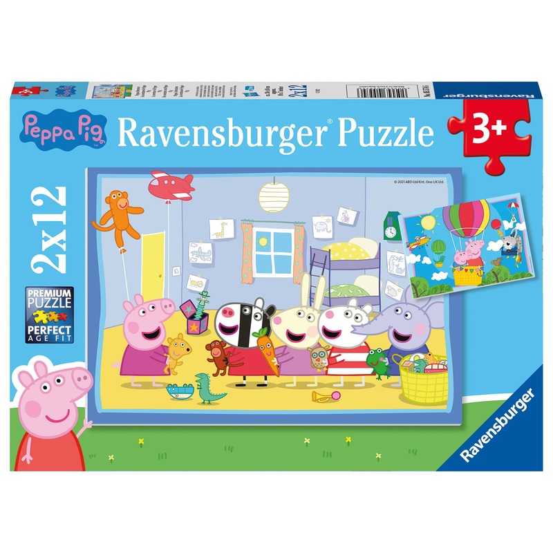 Ravensburger Puzzle 05574 Adventure 2 X 12 Pieces Peppa Pig Puzzle For Children From 3 Years