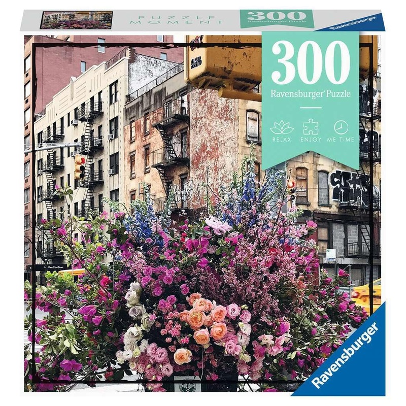 Ravensburger Puzzle Moment: Flowers In New York | 300-Piece Jigsaw Puzzle For Adults | Unique, Softclick Technology | Vibrant, Glare-Free | Perfect As A Gift Or Some 'Me' Time Activity