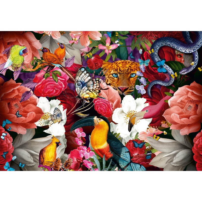 Ravensburger Puzzle Moment: Tropical Flowers 300 Piece Jigsaw Puzzle For Adults - 13309 - Every Piece Is Unique, Softclick Technology Means Pieces Fit Together Perfectly