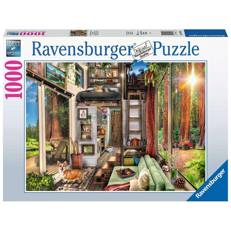 Ravensburger Redwood Forest Tiny House 1000 Piece Jigsaw Puzzle | Engaging Imagery | Perfect Interlocking Fit | Sustainable Materials | Ideal For Ages 14+