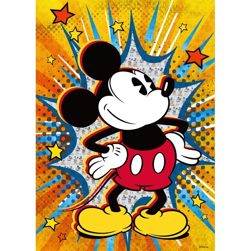Ravensburger Retro Mickey Mouse 1000 Piece Jigsaw Puzzle For Adults - Every Piece Is Unique, Softclick Technology Means Pieces Fit Together Perfectly