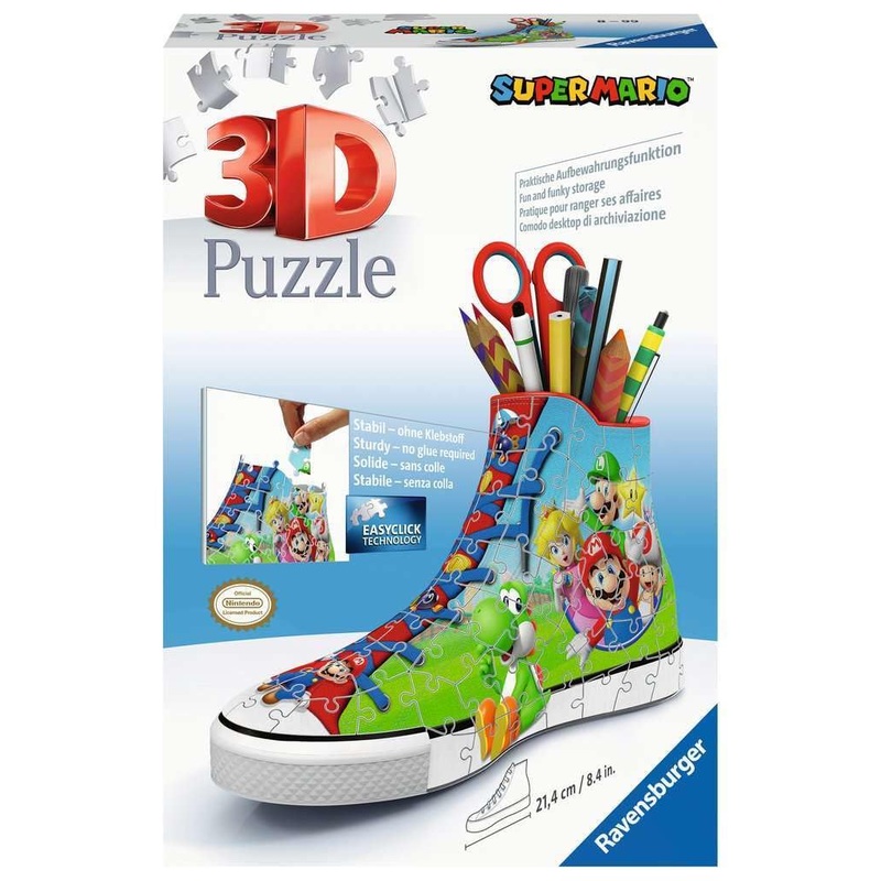 Ravensburger Super Mario Brothers Shoe 3D Jigsaw Puzzles For Kids & Adults Age 8 Years Up - 108 Pieces - No Glue Required