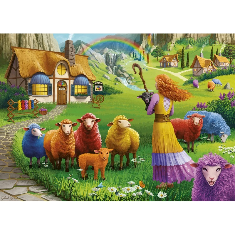 Ravensburger The Happy Sheep Yarn Shop - 1000 Piece Jigsaw Puzzle For Adults | Unique Softclick Technology | Vibrant Imagery | Ideal For Relaxation And Fun | Sustainable Forestry Practices