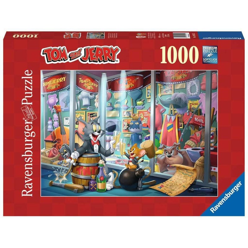 Ravensburger Tom & Jerry: Hall Of Fame 1000 Piece Jigsaw Puzzle For All Ages | Unique Softclick Technology | Vibrant Imagery | Eco-Friendly Fsc Certified Materials