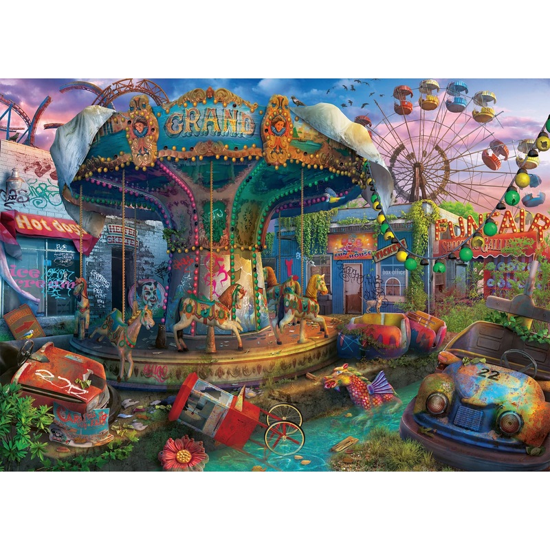 Ravensburger Abandoned Series: Gloomy Carnival - 1000 Piece Jigsaw Puzzle For Adults | Unique Softclick Technology | Premium Quality Material | Ideal For Family Fun Idea