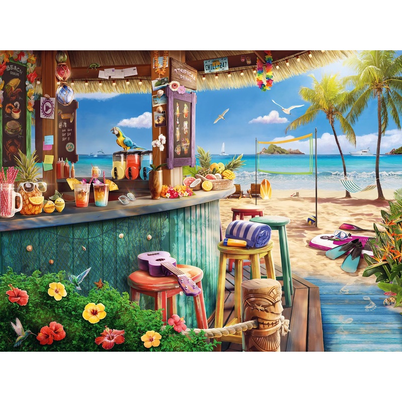 Ravensburger Beach Bar Breezes 1500-Piece Jigsaw Puzzle - Engaging Beach-Themed Artwork | Premium Quality | Perfect Interlocking Fit | Ideal For Adults And Kids Aged 14+