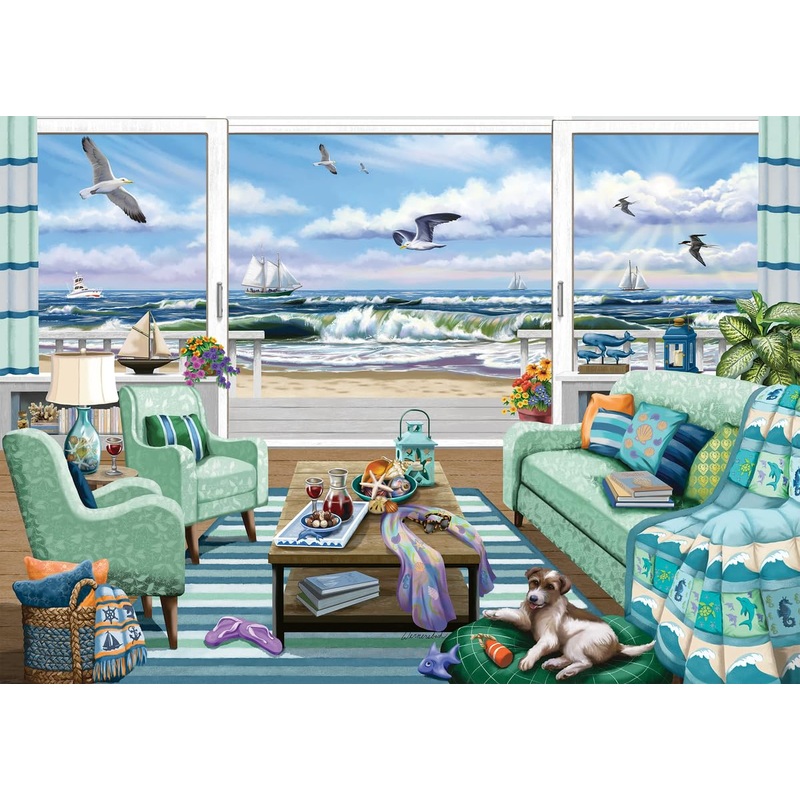 Ravensburger Beachfront Getaway 1000 Piece Jigsaw Puzzle For Adults - 12000553 - Handcrafted Tooling, Made In Germany, Every Piece Fits Together Perfectly
