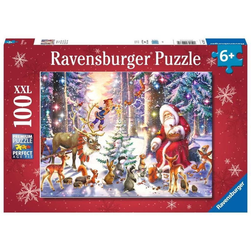 Ravensburger Christmas In The Forest 100 Piece Xxl Jigsaw Puzzle For Kids  Every Piece Is Unique, Pieces Fit Together Perfectly
