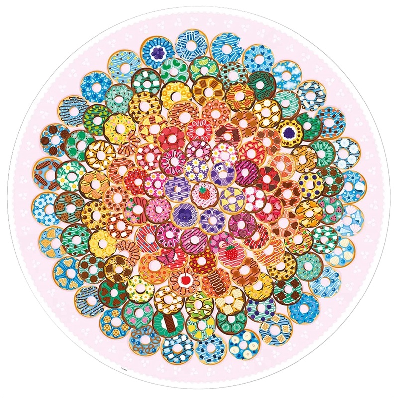 Ravensburger Circle Of Colors: Donuts 500 Piece Round Jigsaw Puzzle For Adults | Unique, Vibrant, And Glare-Free | Perfect Interlocking Fit | Ideal For Ages 12 And Up | Model 17346