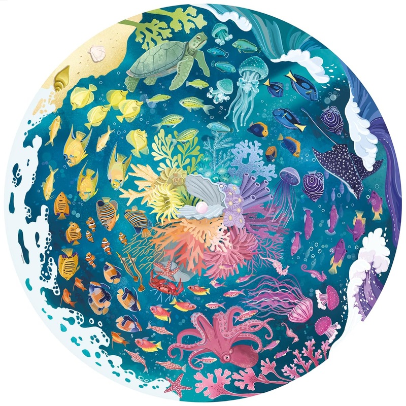 Ravensburger Circle Of Colors: Ocean - 500 Piece Round Jigsaw Puzzle | Engaging Activity For Kids And Adults | Premium Quality | Sustainable Forestry Practices | Fsc Certified