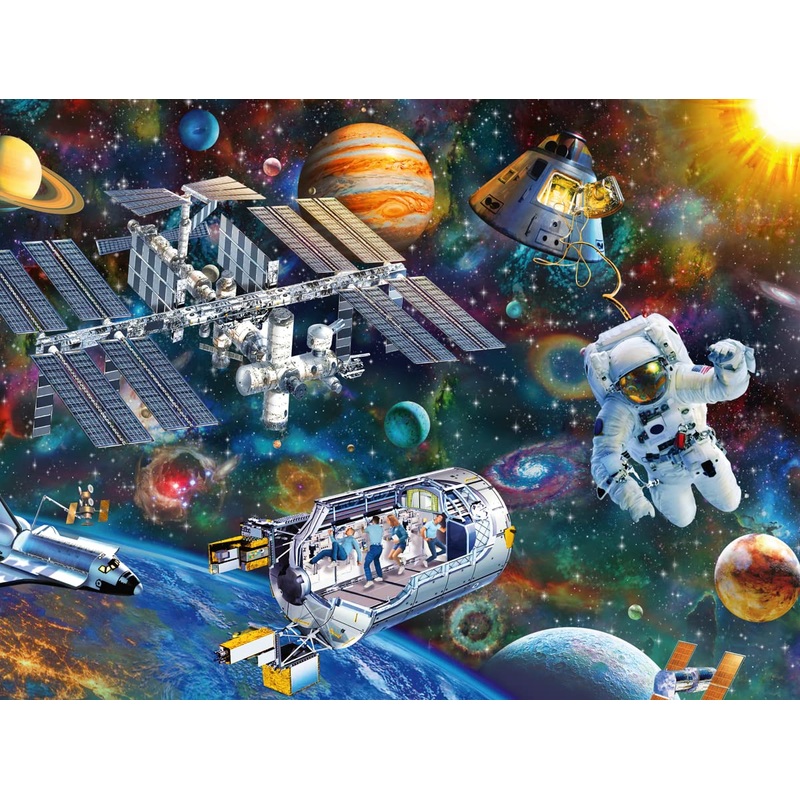 Ravensburger Cosmic Exploration Kids Jigsaw Puzzle | 200 Unique Xxl Pieces | Anti-Glare Fun & Educational Toy | Fsc Certified - 19.5' X 14.25' Multicolor
