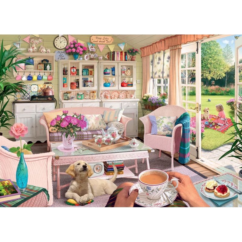 Ravensburger Haven No.12: The Tea Shed 1000 Piece Jigsaw Puzzle For Adults - 12000164 - Handcrafted Tooling, Made In Germany, Every Piece Fits Together Perfectly