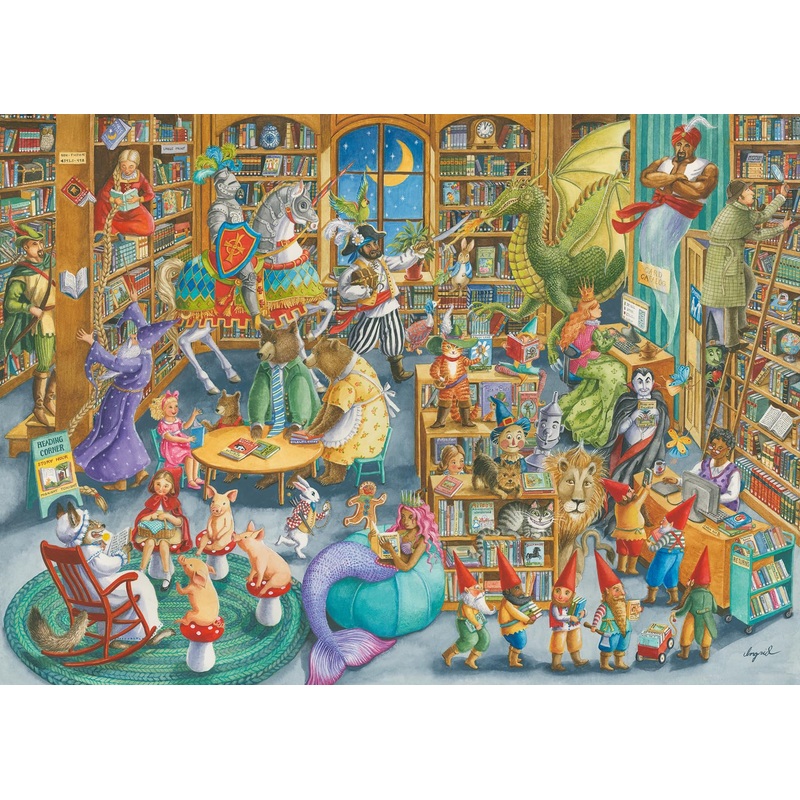 Ravensburger Midnight At The Library 1000 Piece Jigsaw Puzzle For Adults - 12000489 - Handcrafted Tooling, Made In Germany, Every Piece Fits Together Perfectly