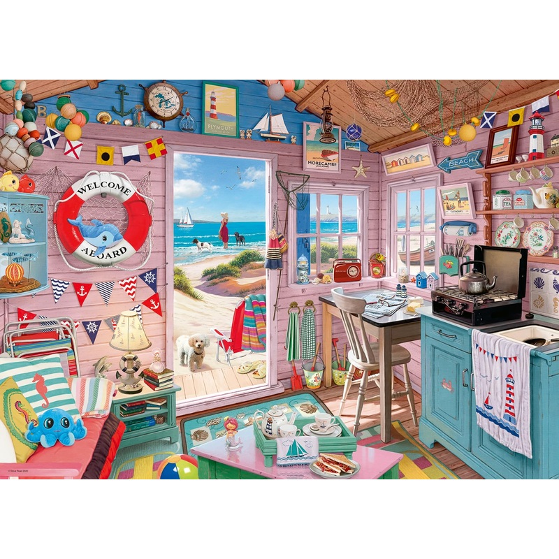 Ravensburger My Haven No.7: My Beach Hut 1000 Piece Jigsaw Puzzle For Adults - 12000032 - Handcrafted Tooling, Made In Germany, Every Piece Fits Together Perfectly