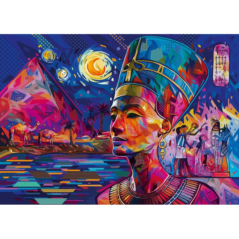 Ravensburger Nefertiti On The Nile Jigsaw Puzzle | 1000 Unique Pieces | Softclick Technology | Enjoyable Puzzling Experience For Puzzle Lovers