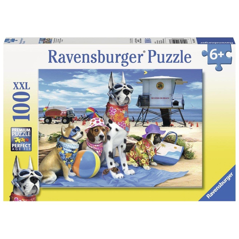 Ravensburger No Dogs On The Beach Jigsaw Puzzle | 100 Unique Pieces For Kids | Fun Family Activity | Anti-Glare Surface