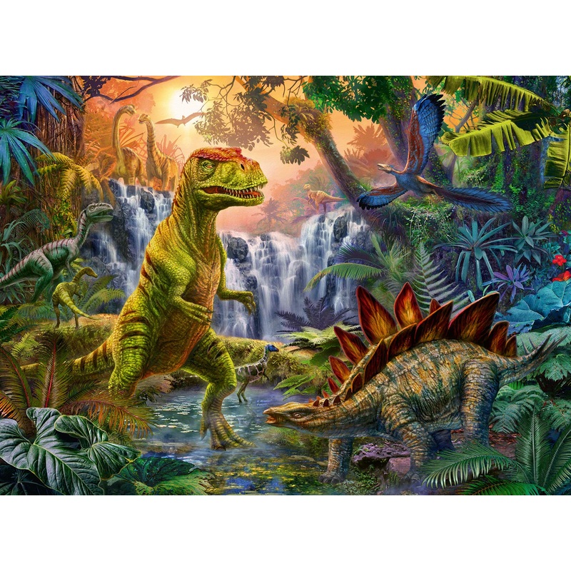Ravensburger Prehistoric Oasis 100 Piece Xxl Jigsaw Puzzle For Kids - 12888 - Every Piece Is Unique, Pieces Fit Together Perfectly